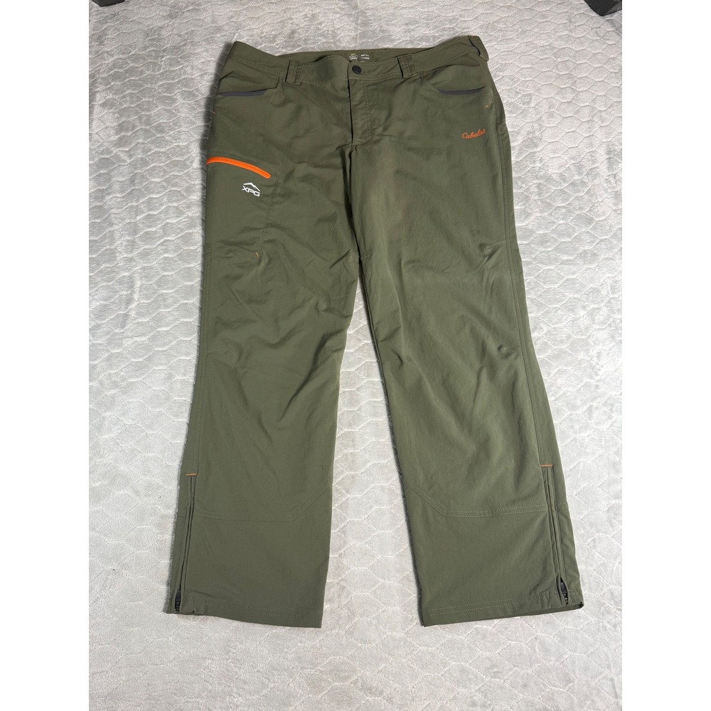 Cabelas XPG Extreme Performance Gear Men 42x32 Olive Green Hiking Utility Pants